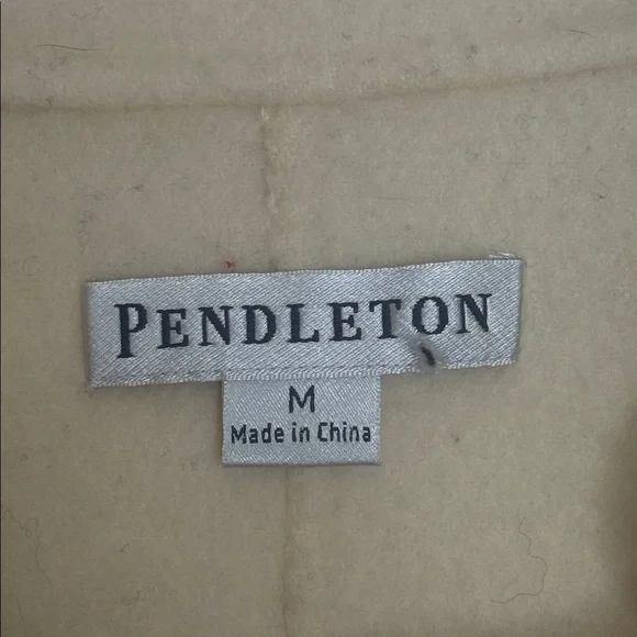 Pendleton Women's Double Breasted Ivory Merino Wool Coat Size Medium - Picture 2 of 6